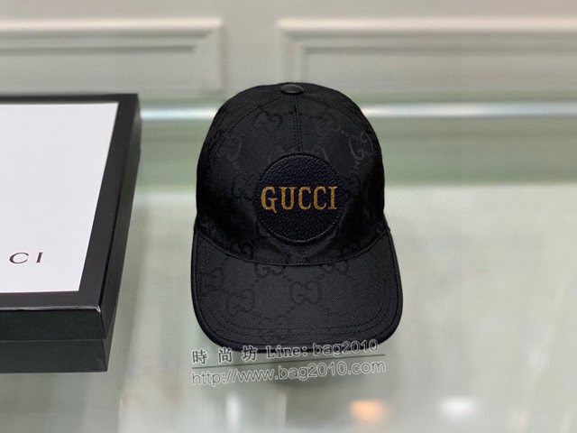 Gucci新品男士帽子 古馳GG印花棒球帽鴨舌帽  mm1376